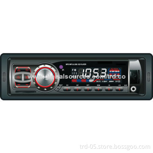 1 Din Deckless Car Radio Player with USB SD Slot, Supports MP3/WMA Format, ID3 Tag, 4-RCA Output